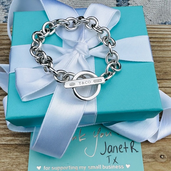 7.5" Rare and Retired Tiffany & Co 1837 Toggle Bracelet in Silver - Picture 1 of 8